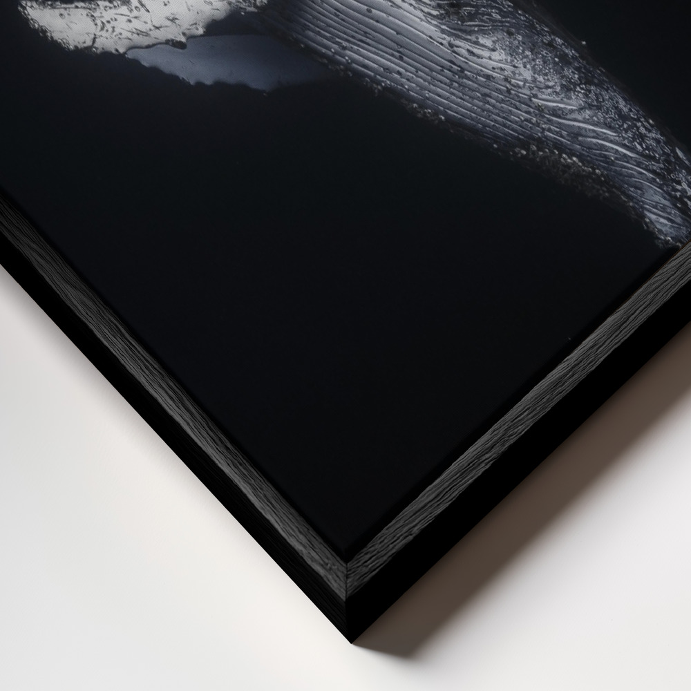 Canvas print - Black Whale frame close up - black frame