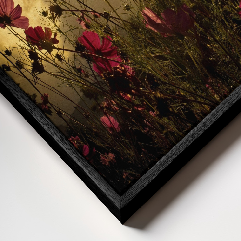 Canvas schilderi - Watching the Sun frame close-up - zwart frame