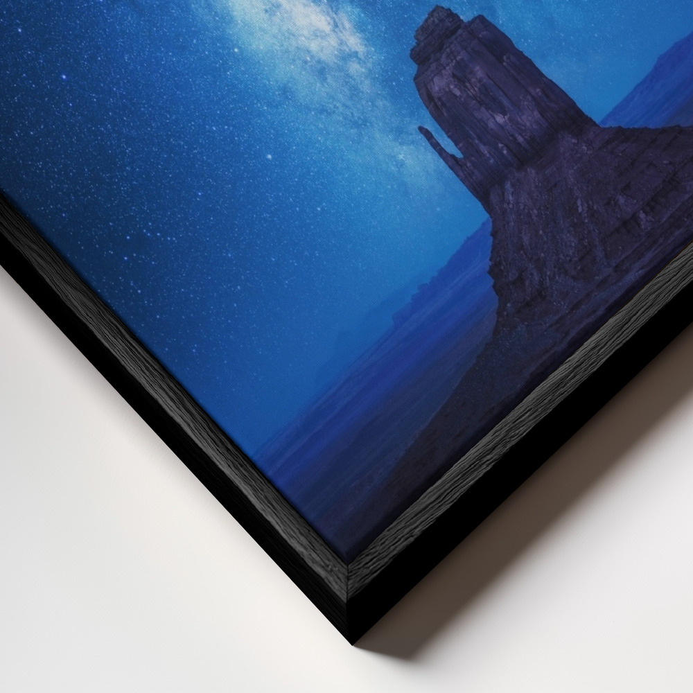 Canvas schilderi - Monument Milkyway frame close-up - zwart frame