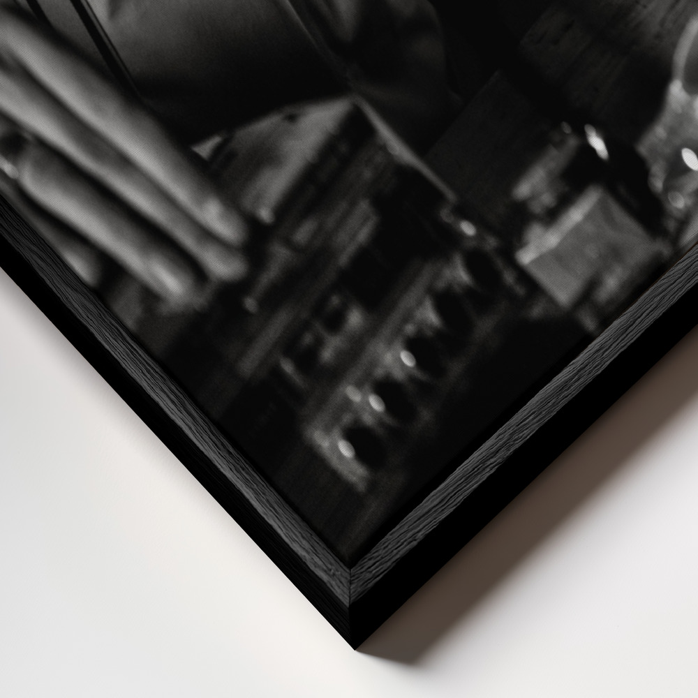 Canvas print - Good night & Good luck frame close up - black frame