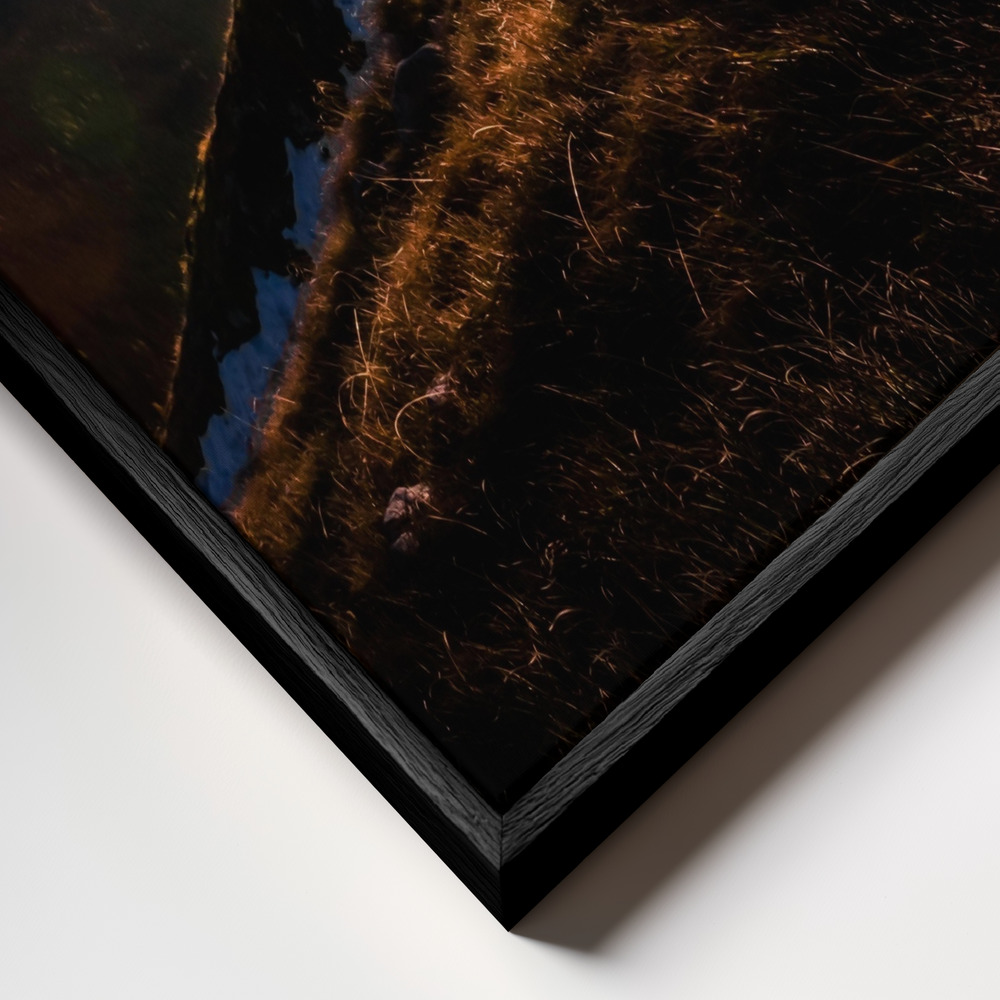 Canvas schilderi - Last rays frame close-up - zwart frame