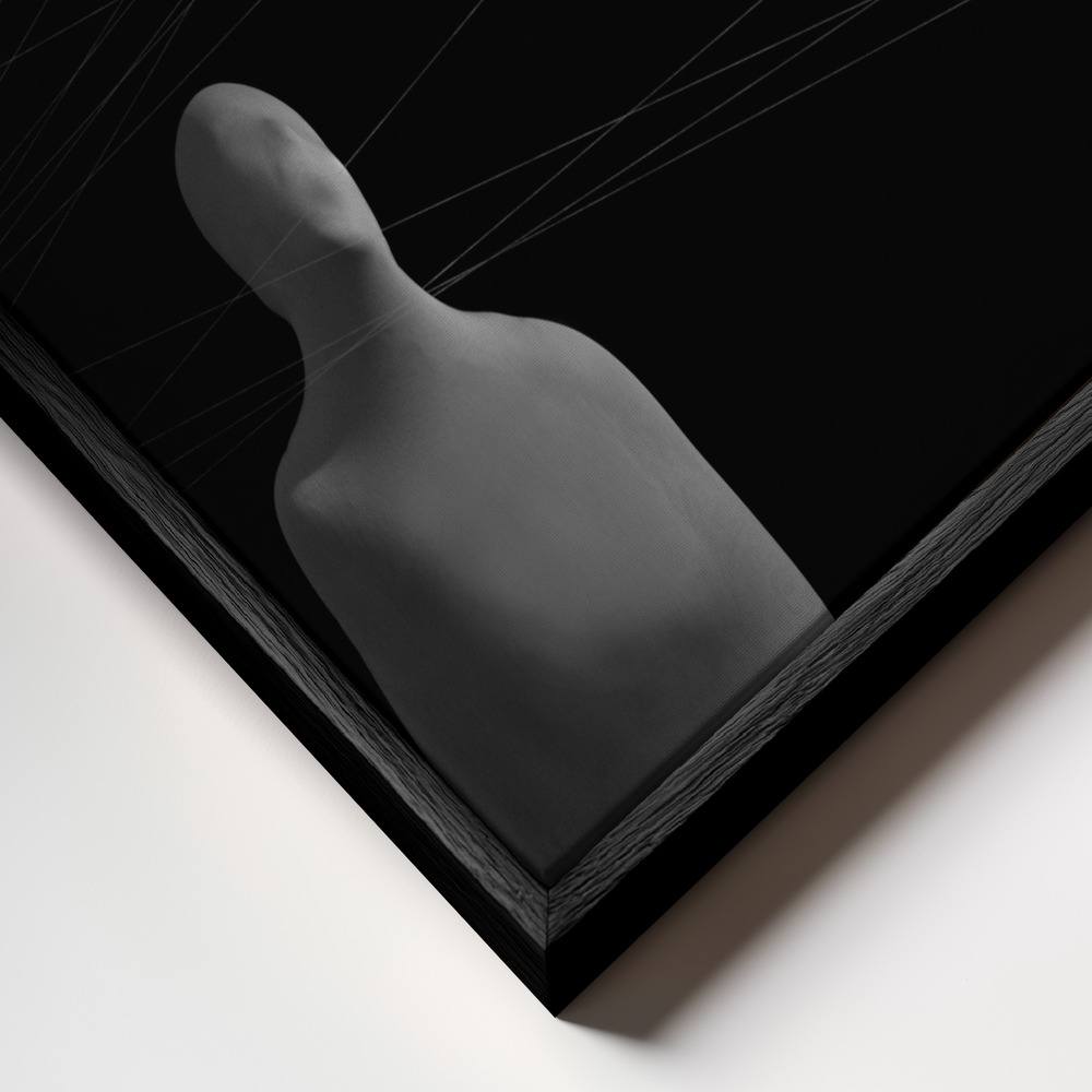 Toile - "Cocoon" cadre en gros plan - cadre noir