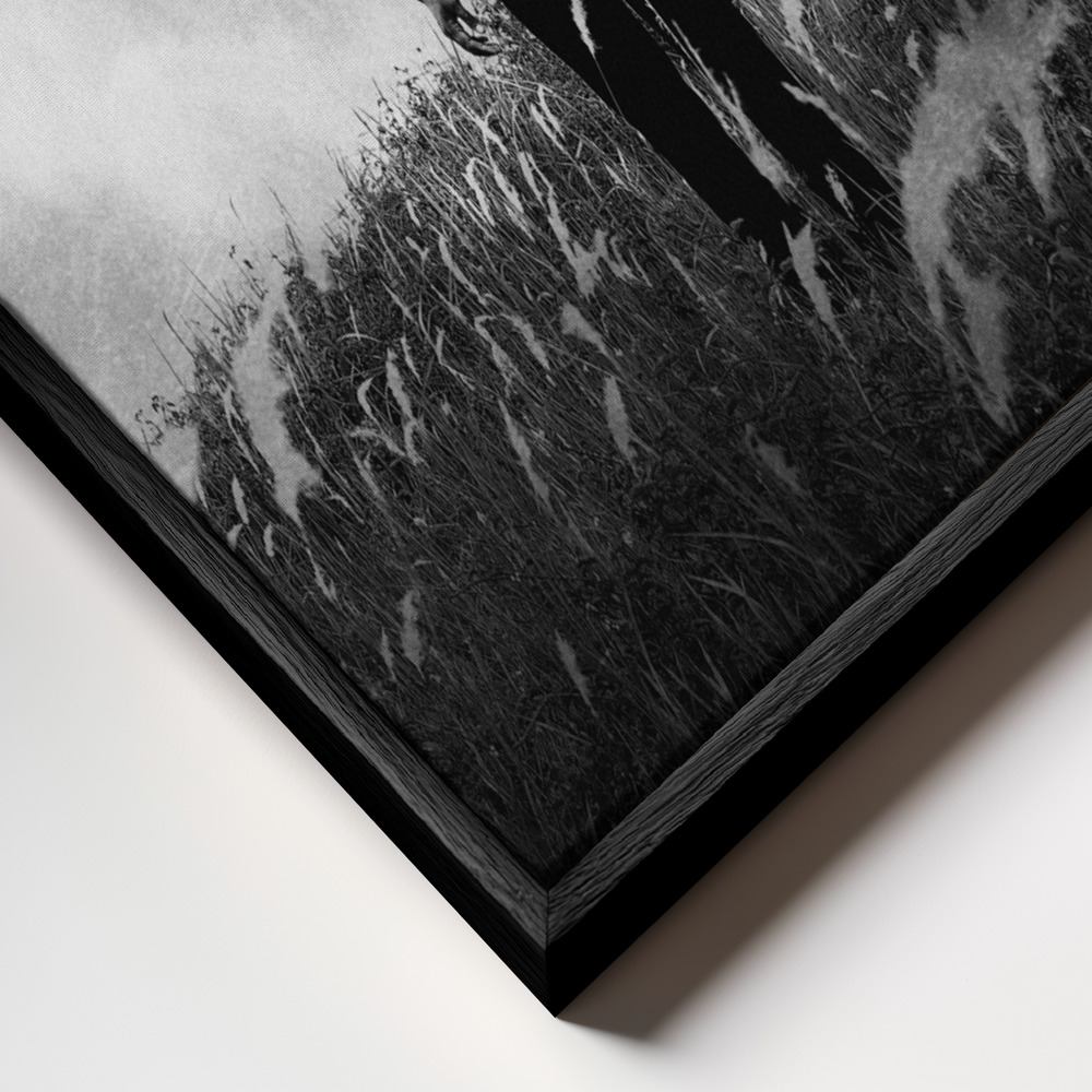 Toile - Freedom cadre en gros plan - cadre noir