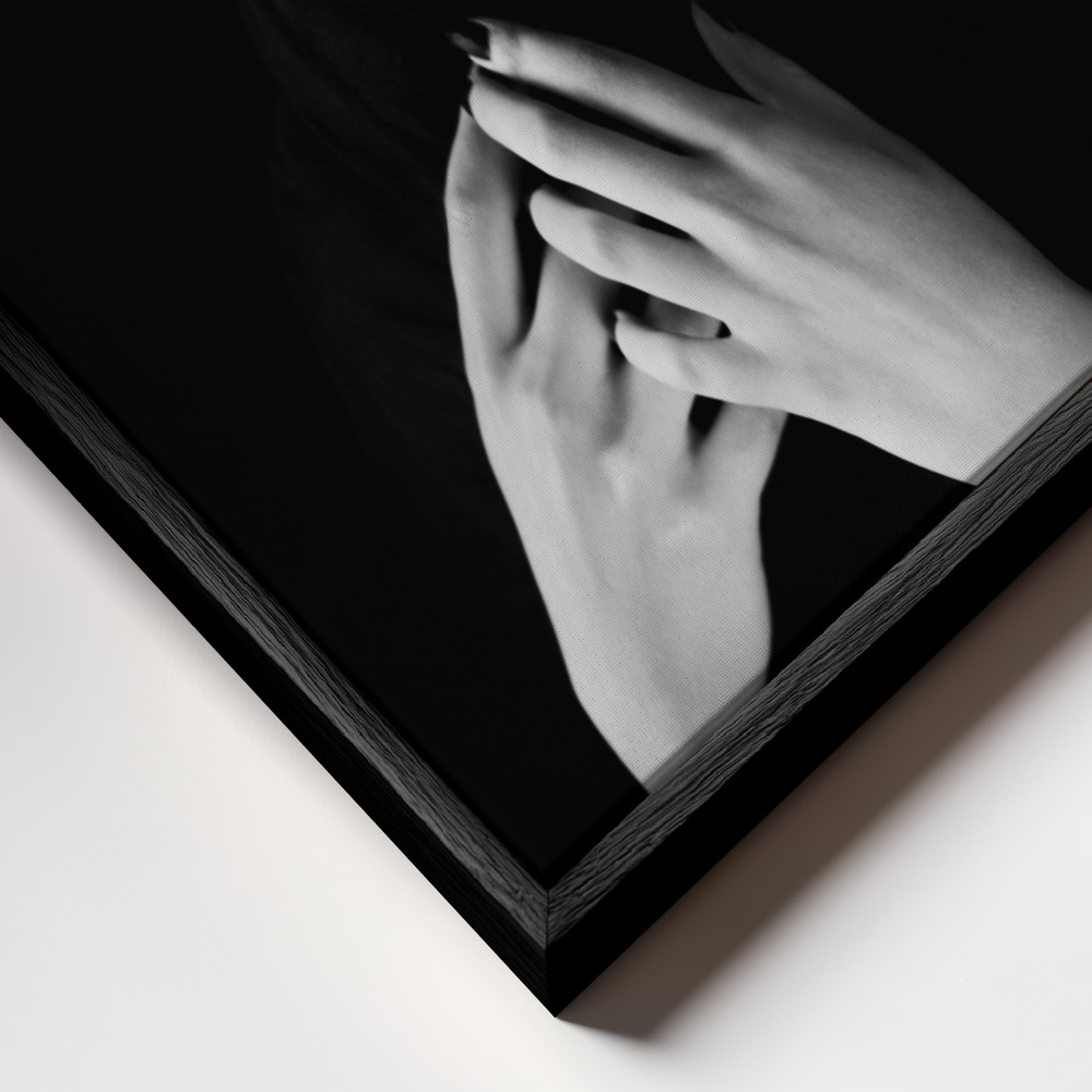Canvas schilderi - Untitled frame close-up - zwart frame