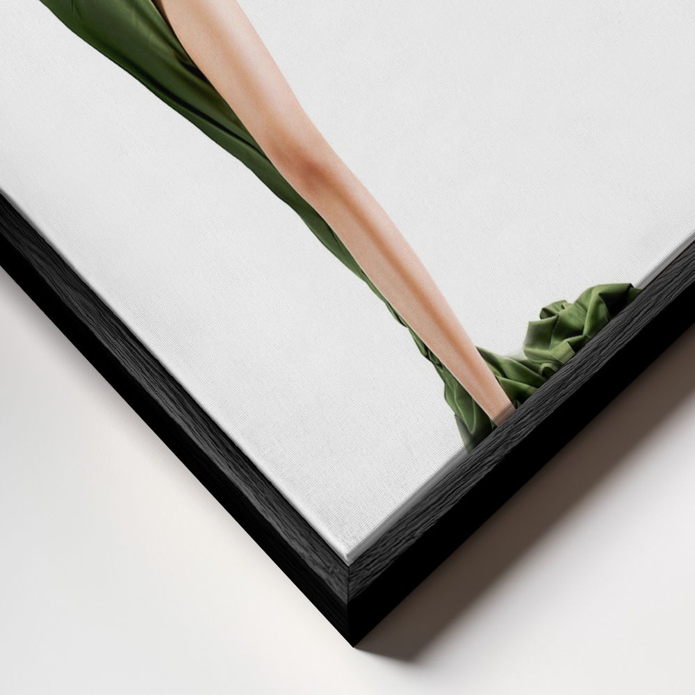 Canvas schilderi - Flower frame close-up - zwart frame