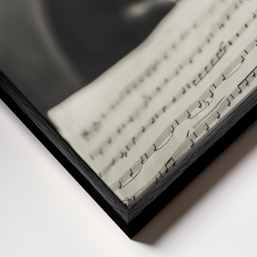 Canvas schilderi - The magic of Queralt's music frame close-up - zwart frame