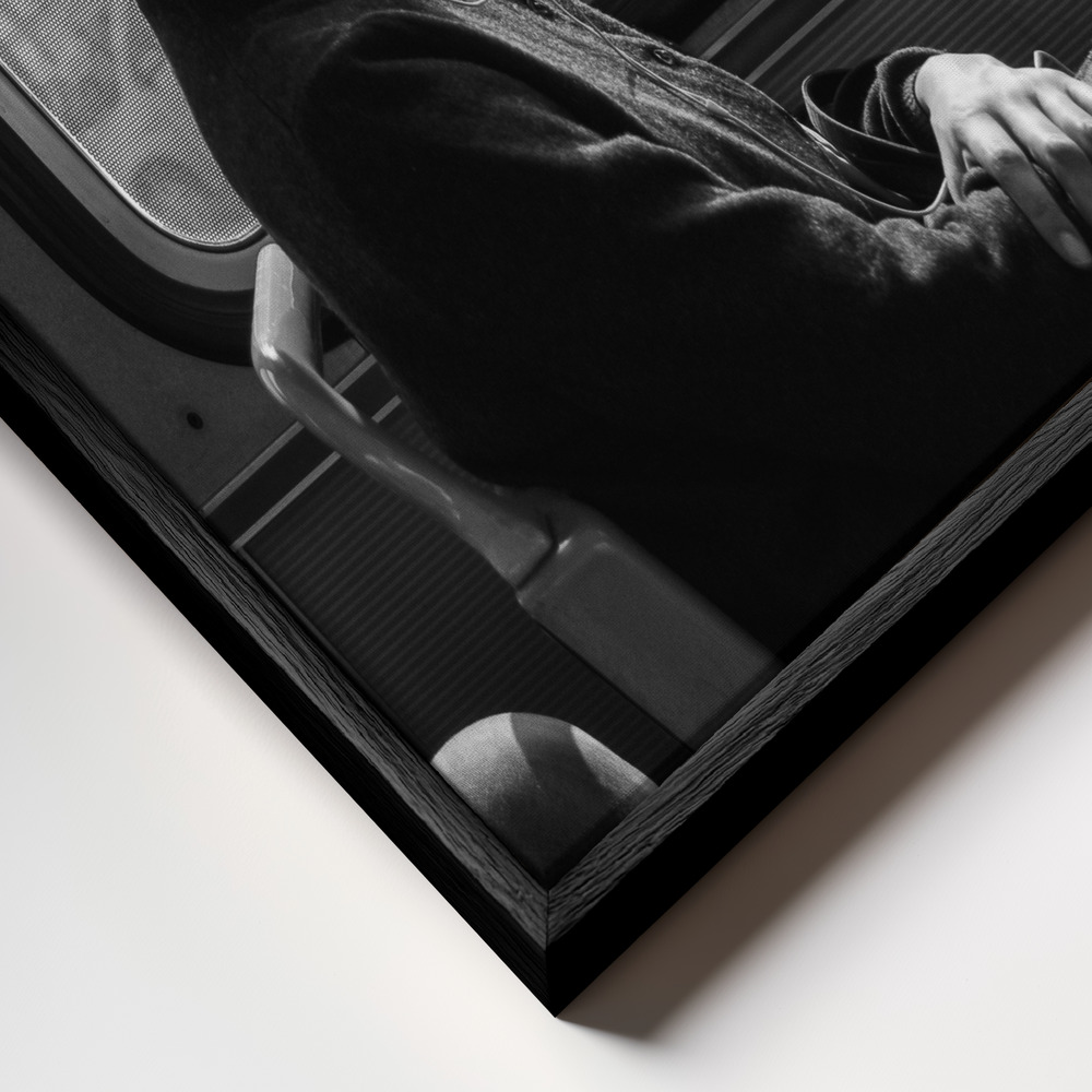 Canvas schilderi - Milano streets frame close-up - zwart frame