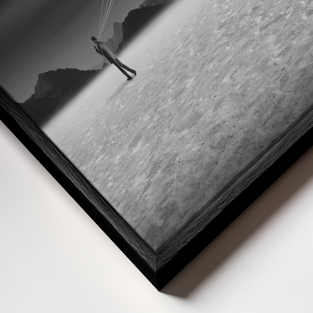 Toile - Time keeper cadre en gros plan - cadre noir