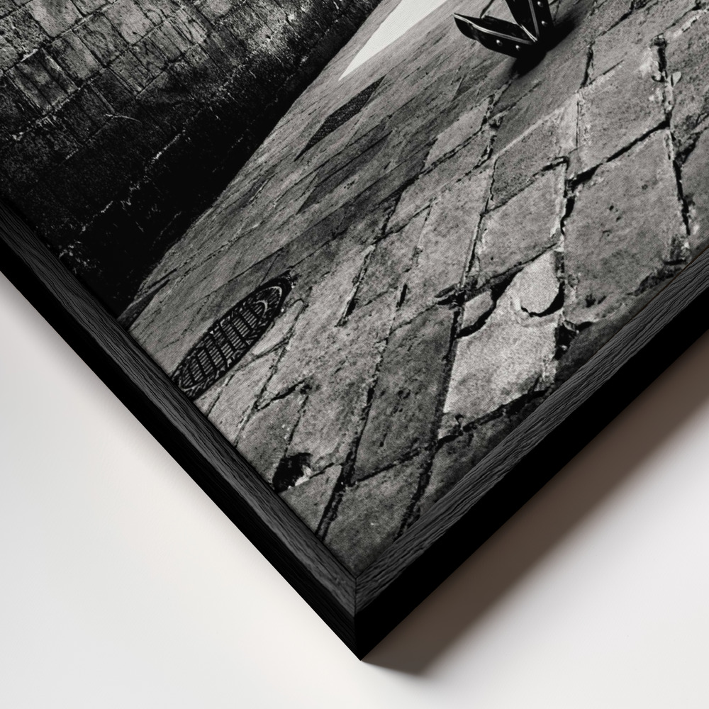 Toile - Silent Street cadre en gros plan - cadre noir