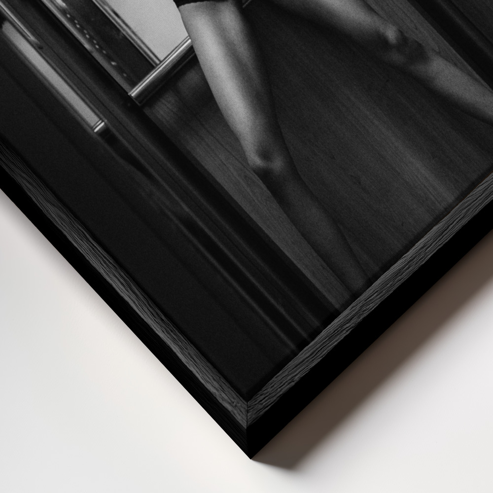 Canvas schilderi - Elevator frame close-up - zwart frame