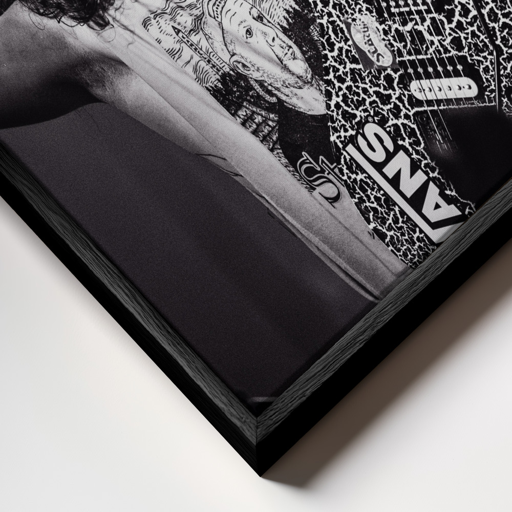 Canvas schilderi - Lost Society frame close-up - zwart frame