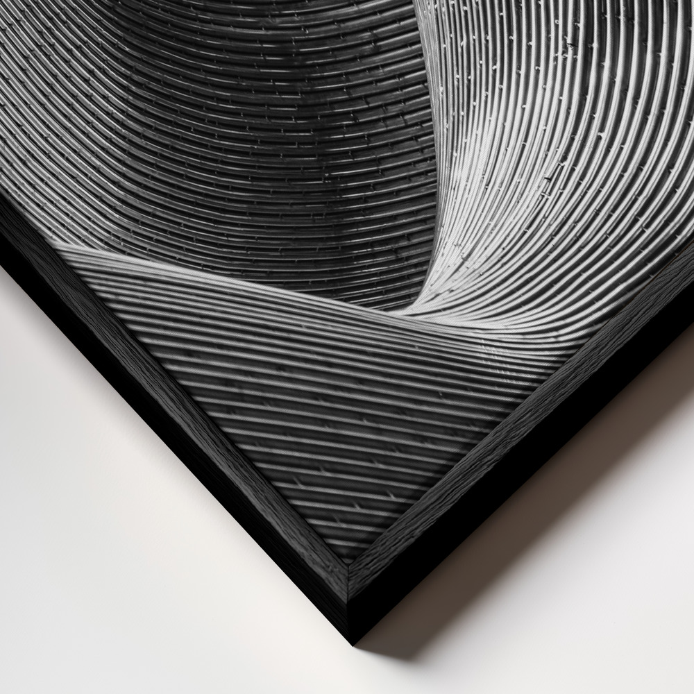 Canvas schilderi - Lines frame close-up - zwart frame