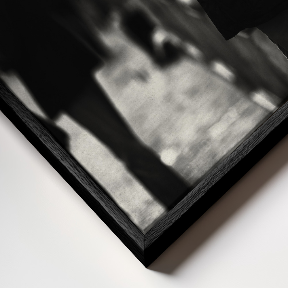 Canvas schilderi - Rome street song frame close-up - zwart frame