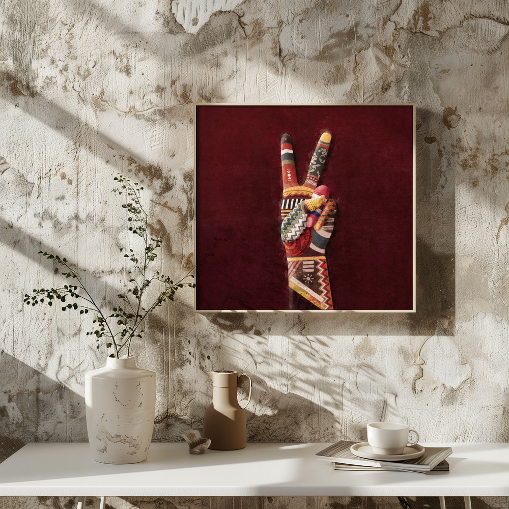 Juliste - Patchwork Peace square poster interior 3