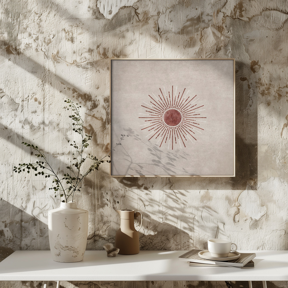 Poster - Radiant Sunburst square poster interior 3