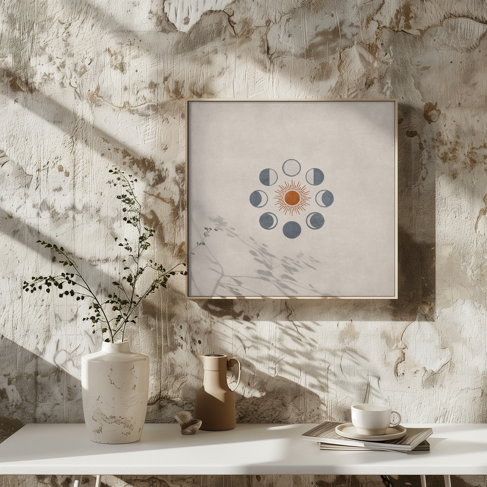 Poster - Lunar Phases Glow square poster interior 3