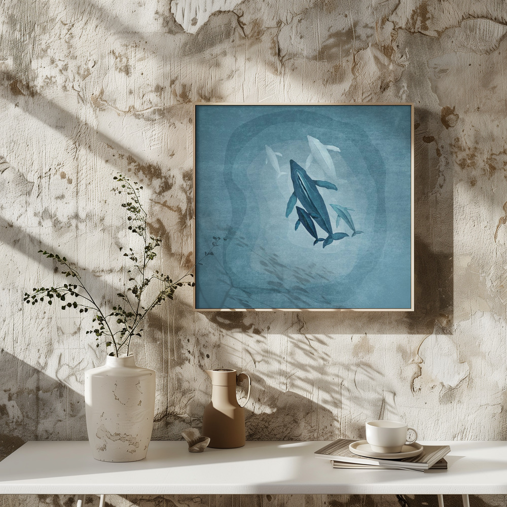 Juliste - Whale Serenade square poster interior 3