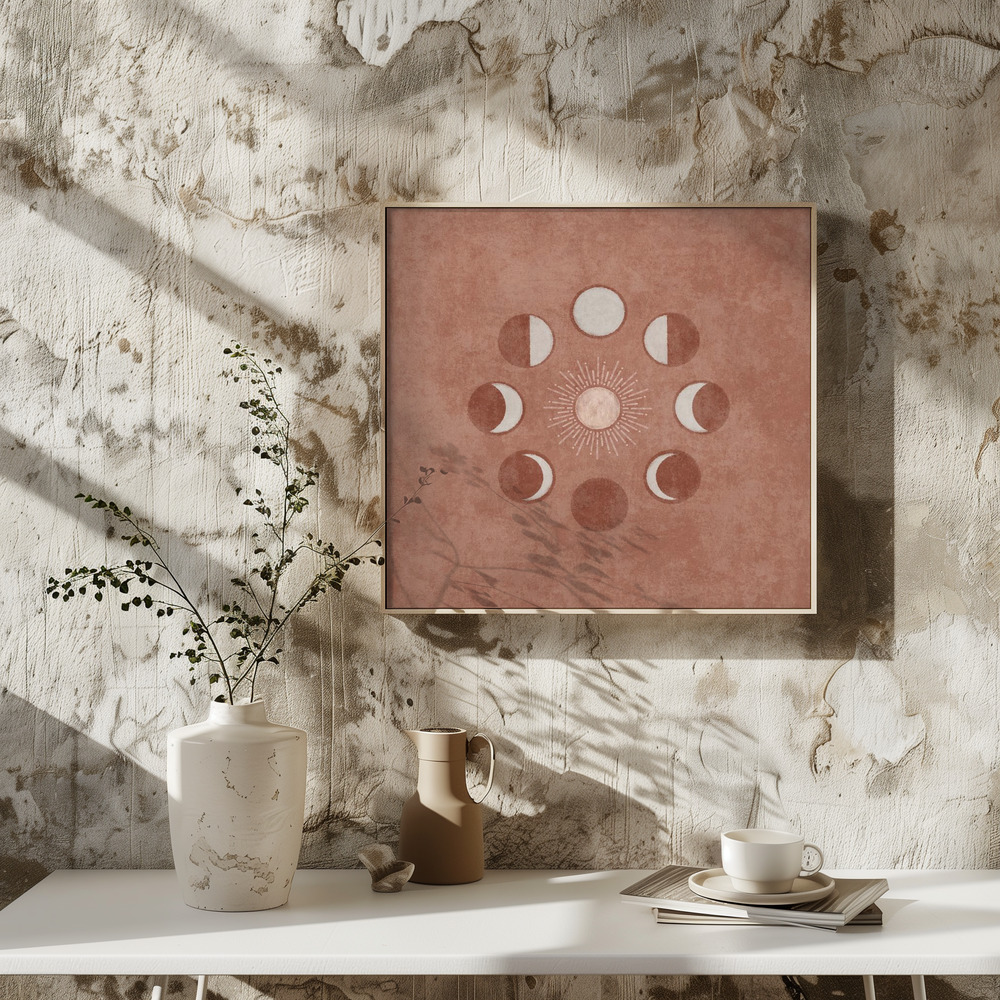 Poster - Lunar Phases Glow square poster interior 3