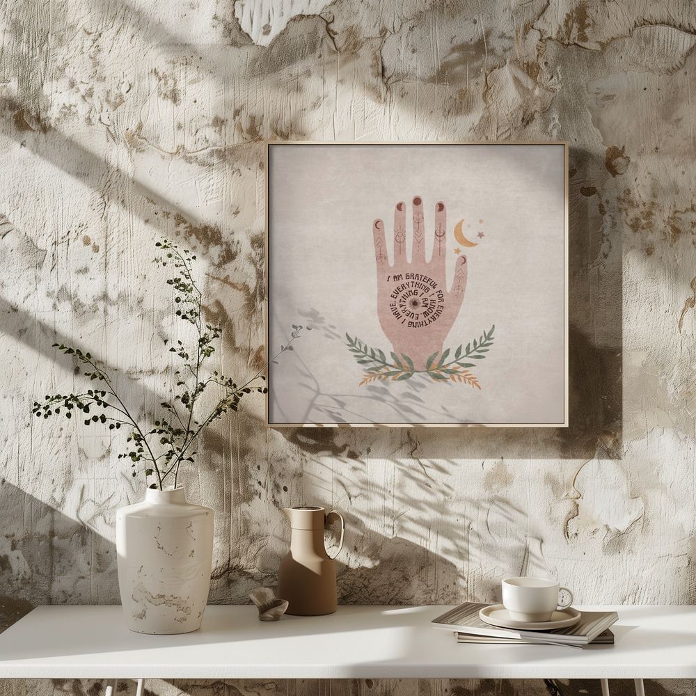 Poster - Grateful Serenity square poster interior 3