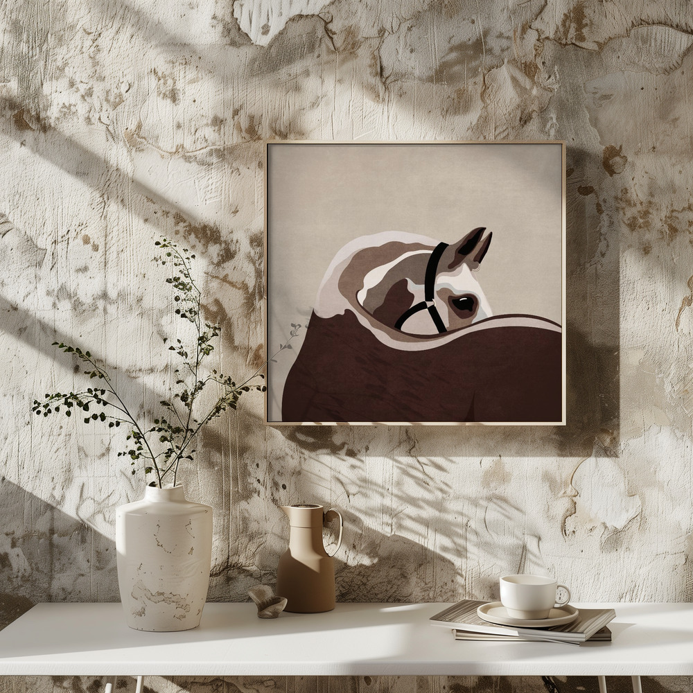 Juliste - Gentle Equine Curve square poster interior 3