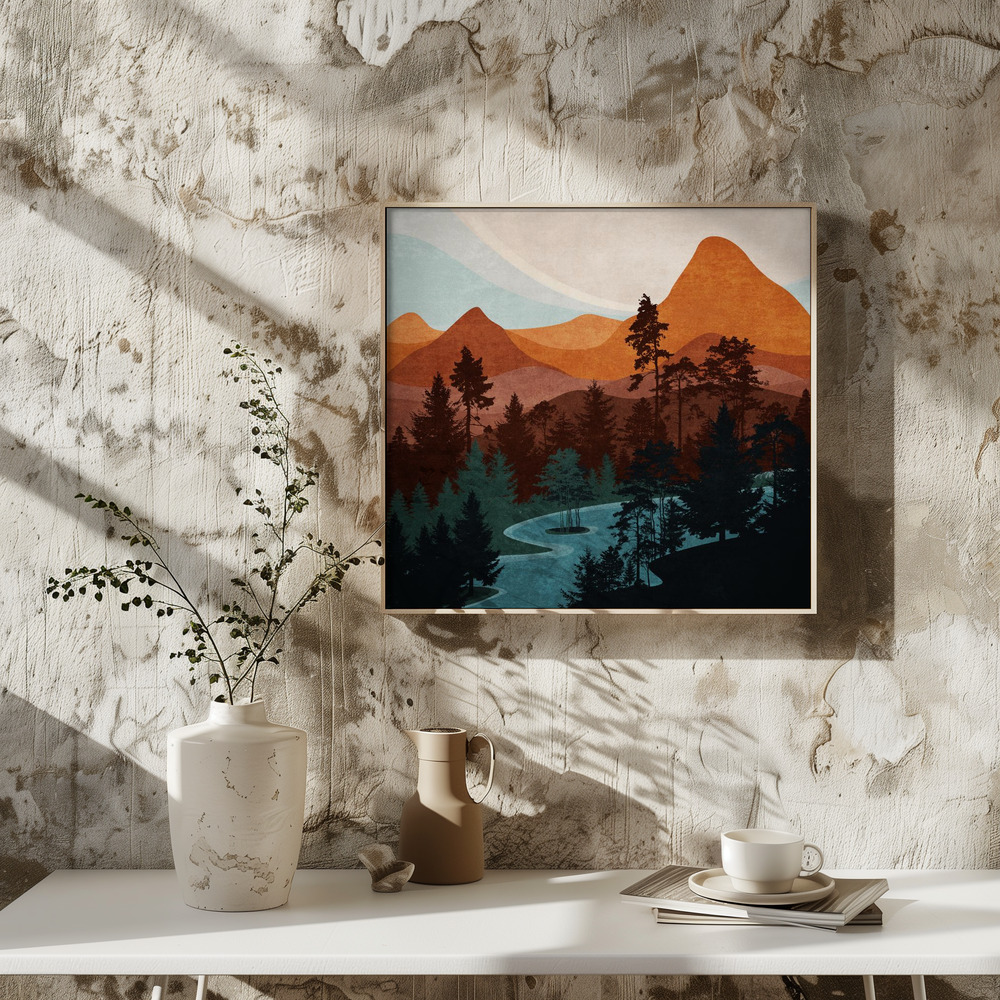 Poster - Serene Peaks square poster interior 3