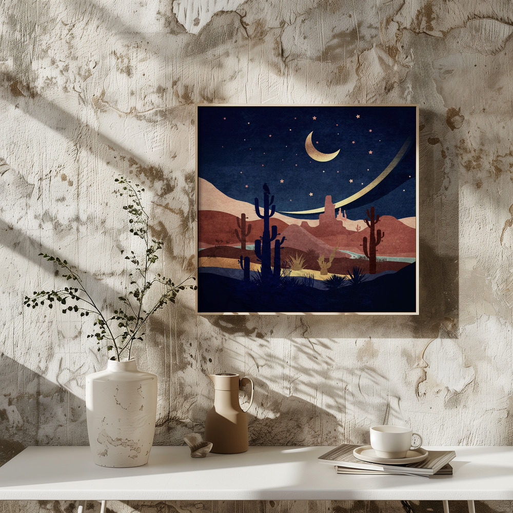 Poster - Desert Nightscape square poster interior 3