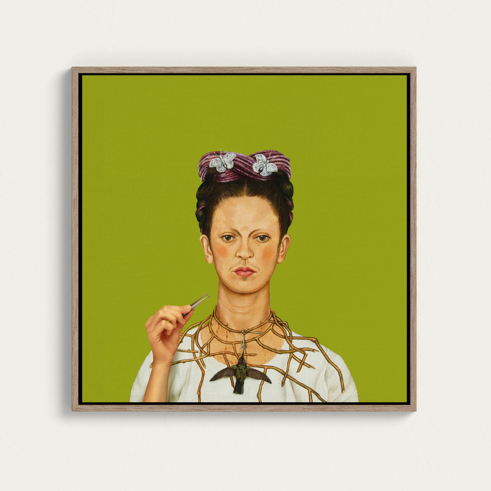 Lienzo - Don't Overdo sobre la mesa del comedor