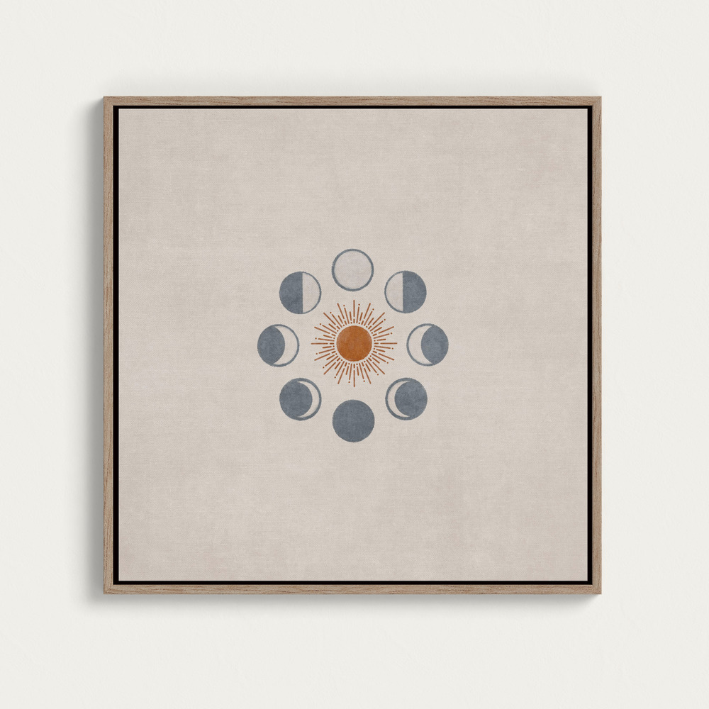 Canvas print - Lunar Phases Glow square canvas motif image