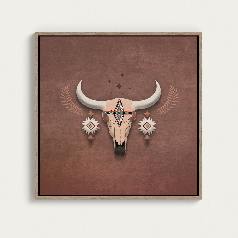 Canvas print - Desert Spirit Skull square canvas motif image