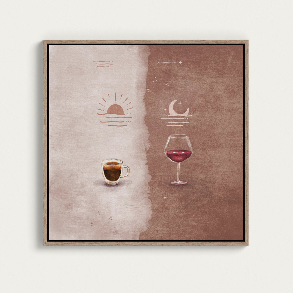 Canvas print - Day to Night Sip square canvas motif image