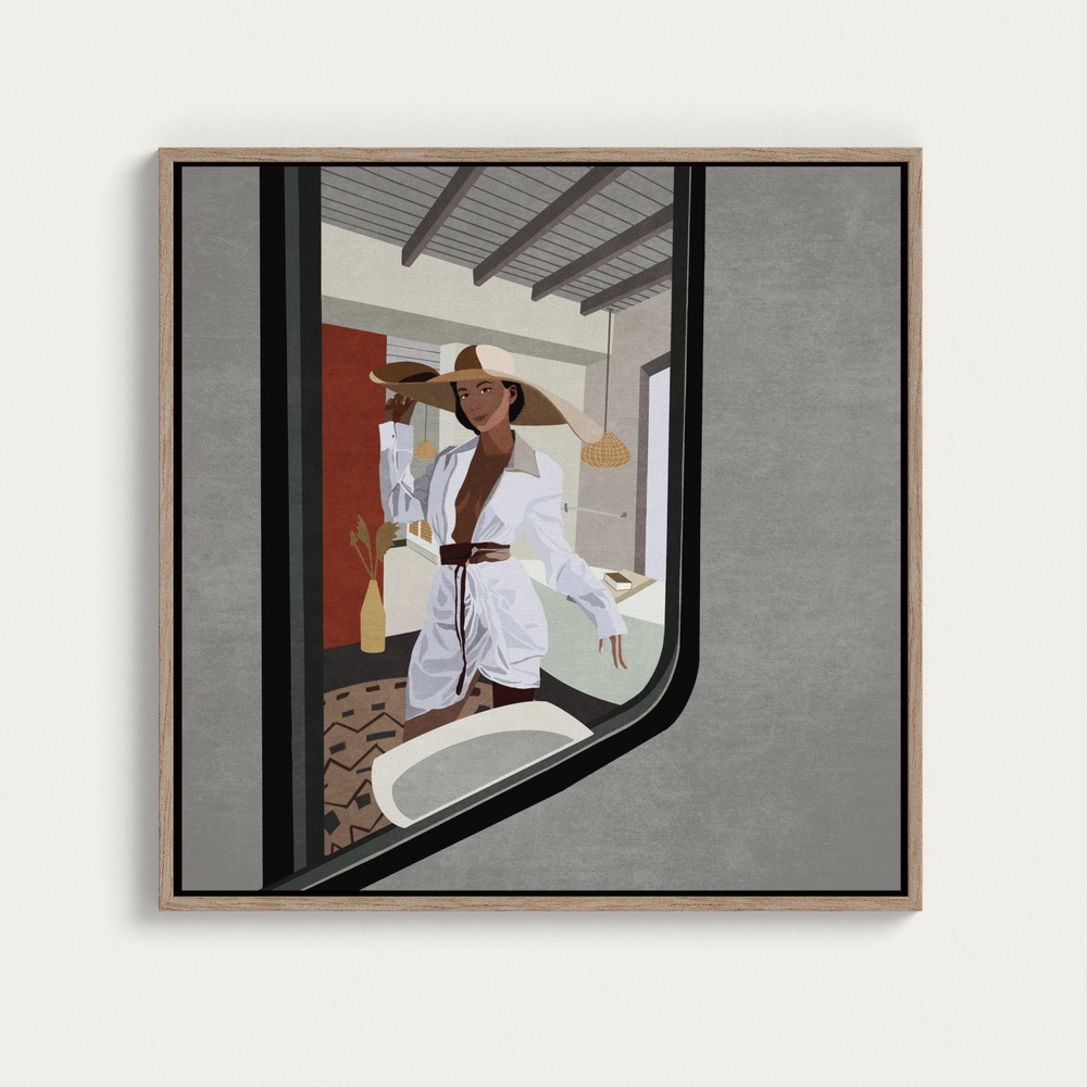 Canvas print - Reflected Elegance square canvas motif image