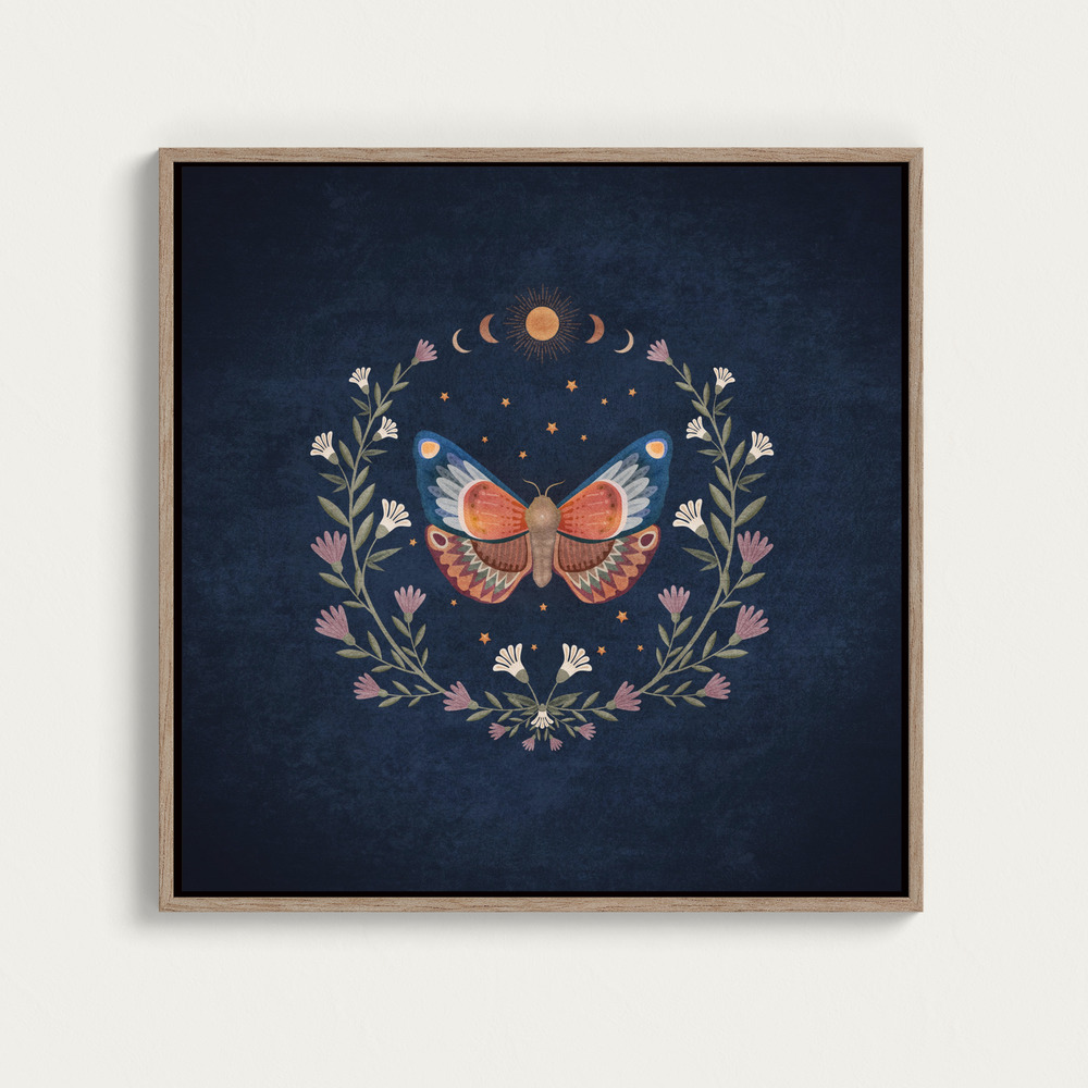 Canvas print - Celestial Flutter square canvas motif image