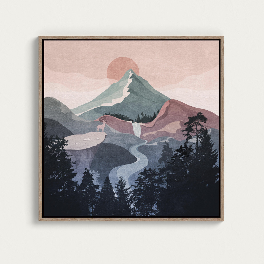 Canvas print - Serene Mountain View over dining table