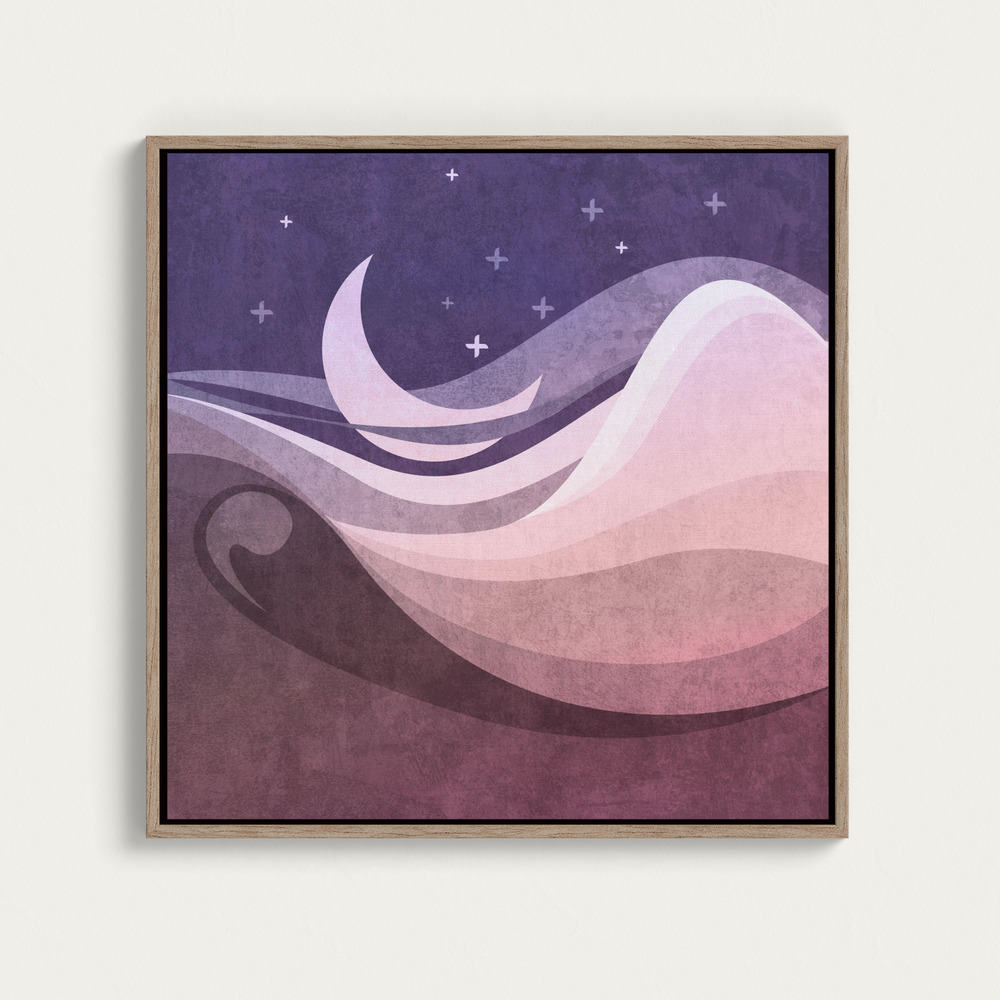 Canvas print - Lunar Wavescape over dining table