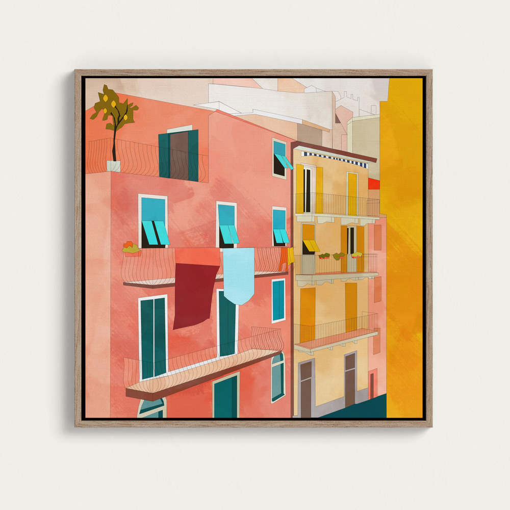 Canvas print - Little Italy Houses over dining table