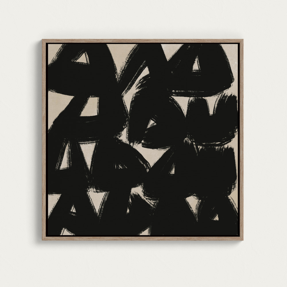 Canvas print - Bold Brush Shapes square canvas motif image