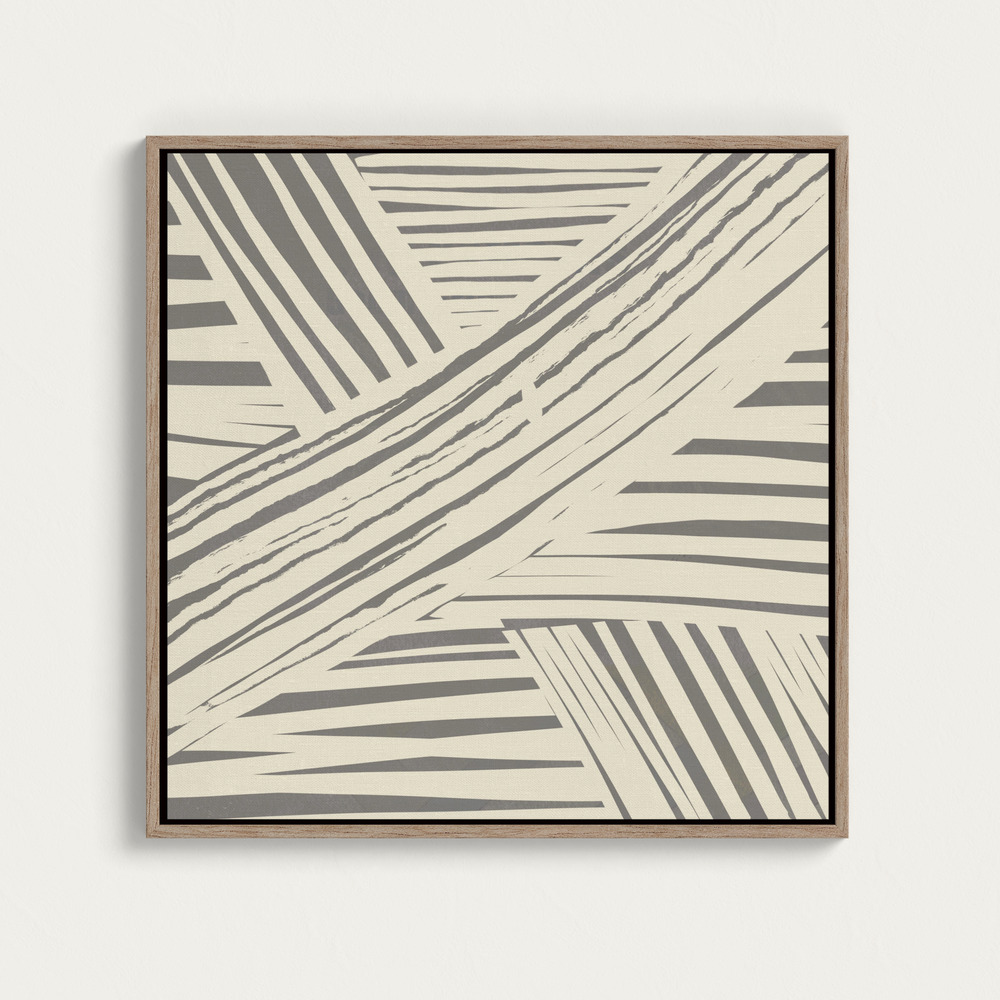 Canvas print - Grey diagonal stripe pattern square canvas motif image