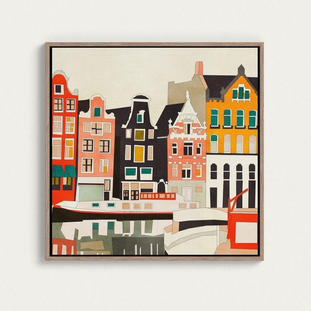 Canvas print - Amsterdam, Netherlands Houses 3 over dining table