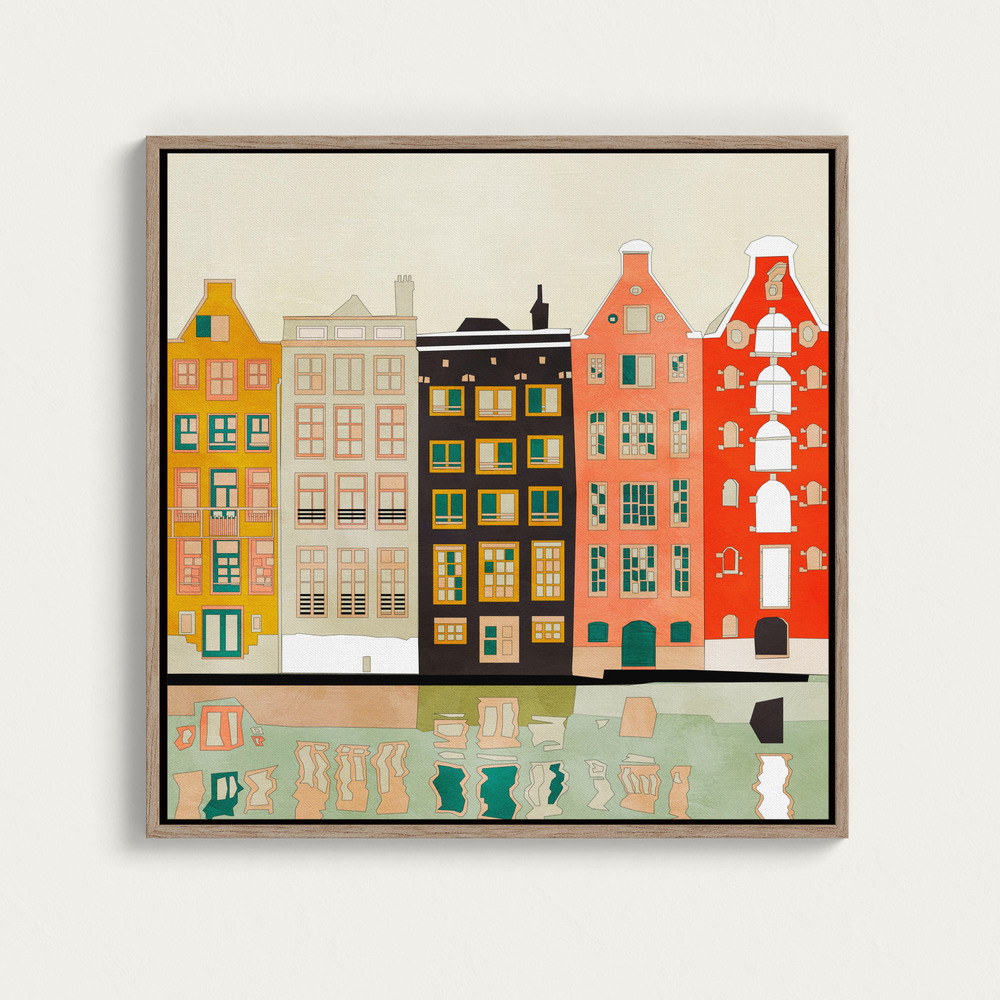 Canvas print - Amsterdam Houses 2 over dining table