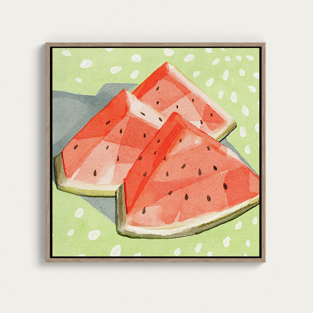 Canvas print - Watermelon over dining table