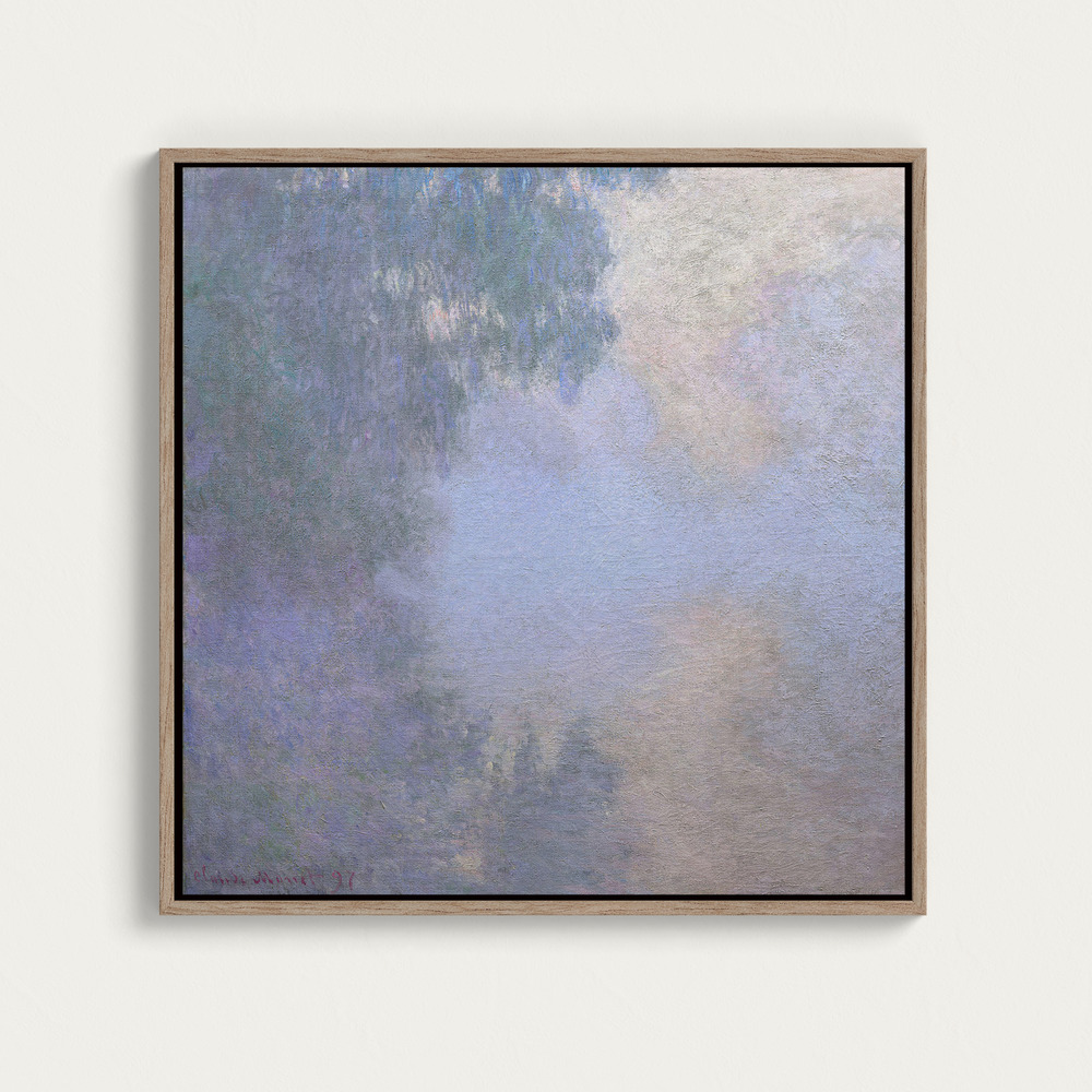 Canvas print - Morning On the Seine Near Giverny (1897) By Claude Monet Copy over dining table