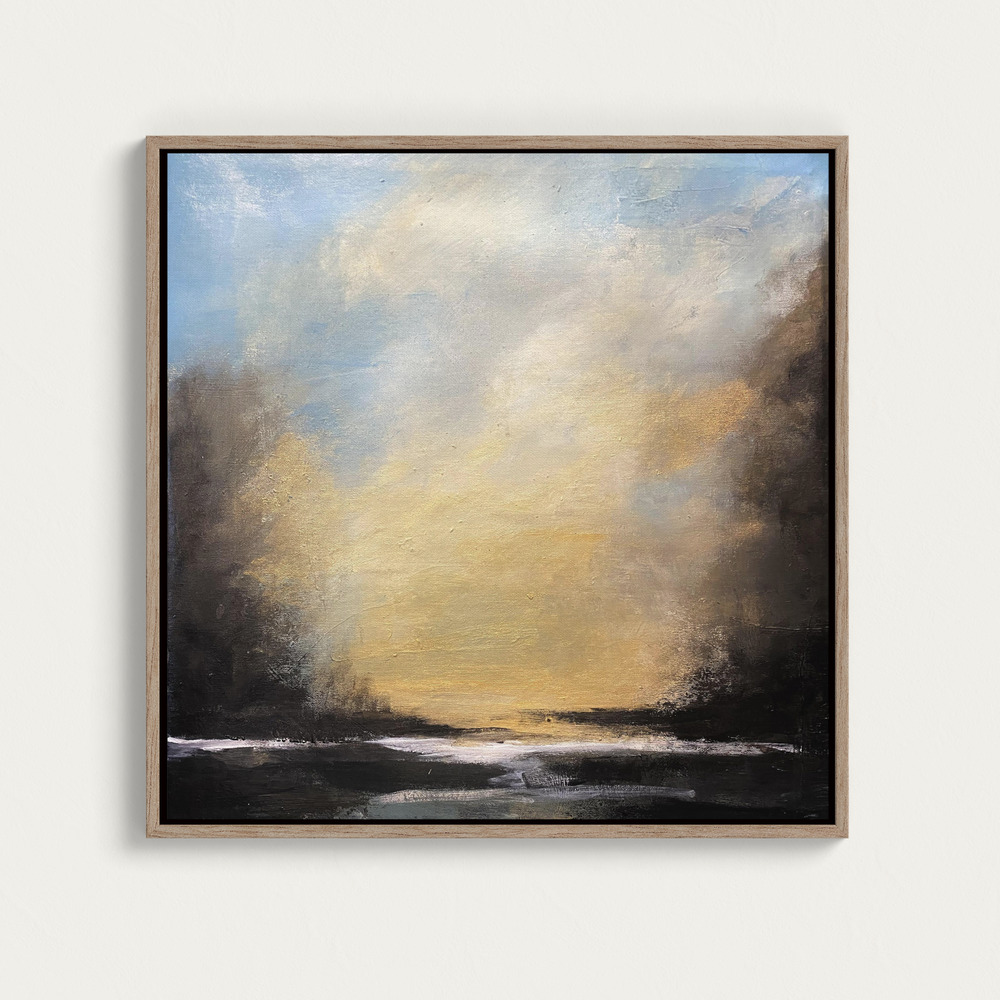 Canvas print - Serene Sunset Over a Tranquil Horizon square canvas motif image