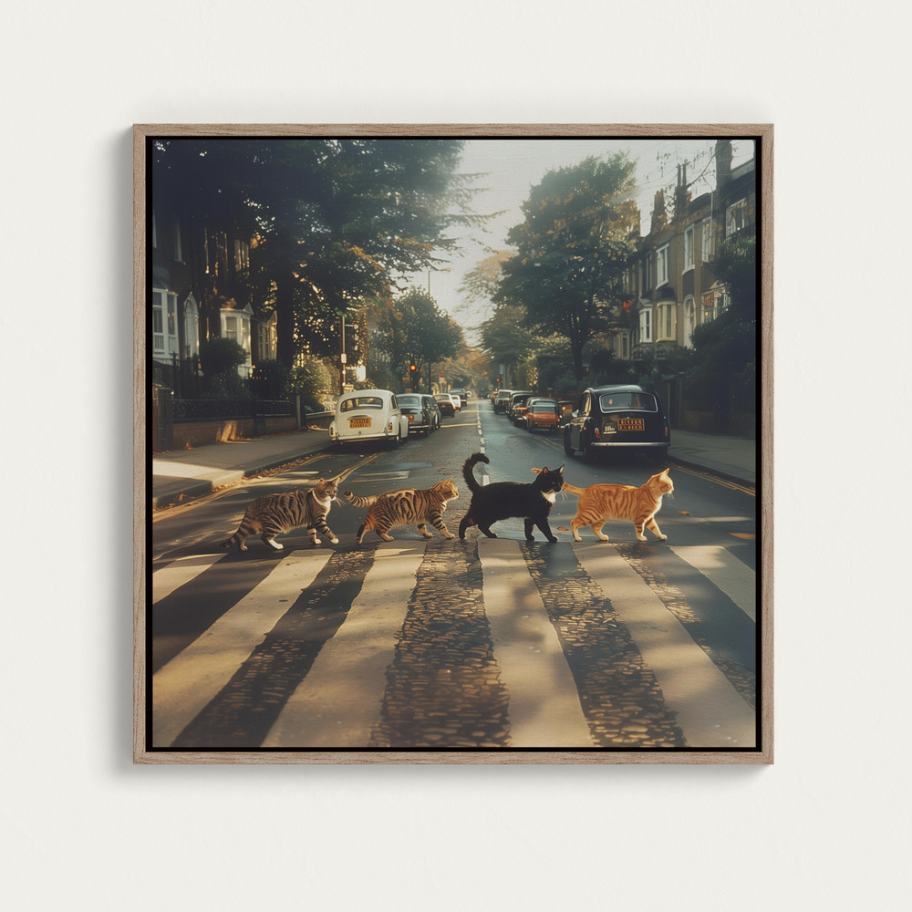 Toile - Kitty Abbey Road table de salle à manger