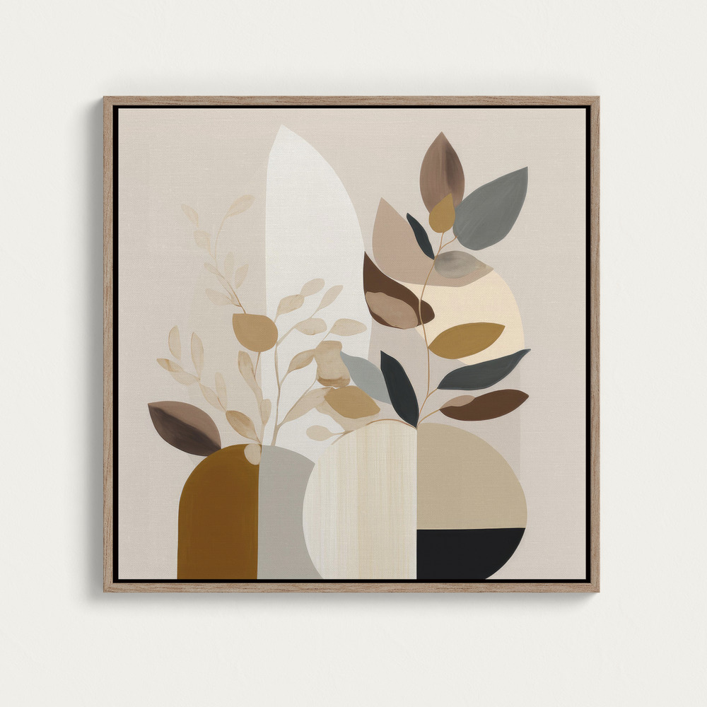 Canvas print - Beauty In Beige Fauna square canvas motif image