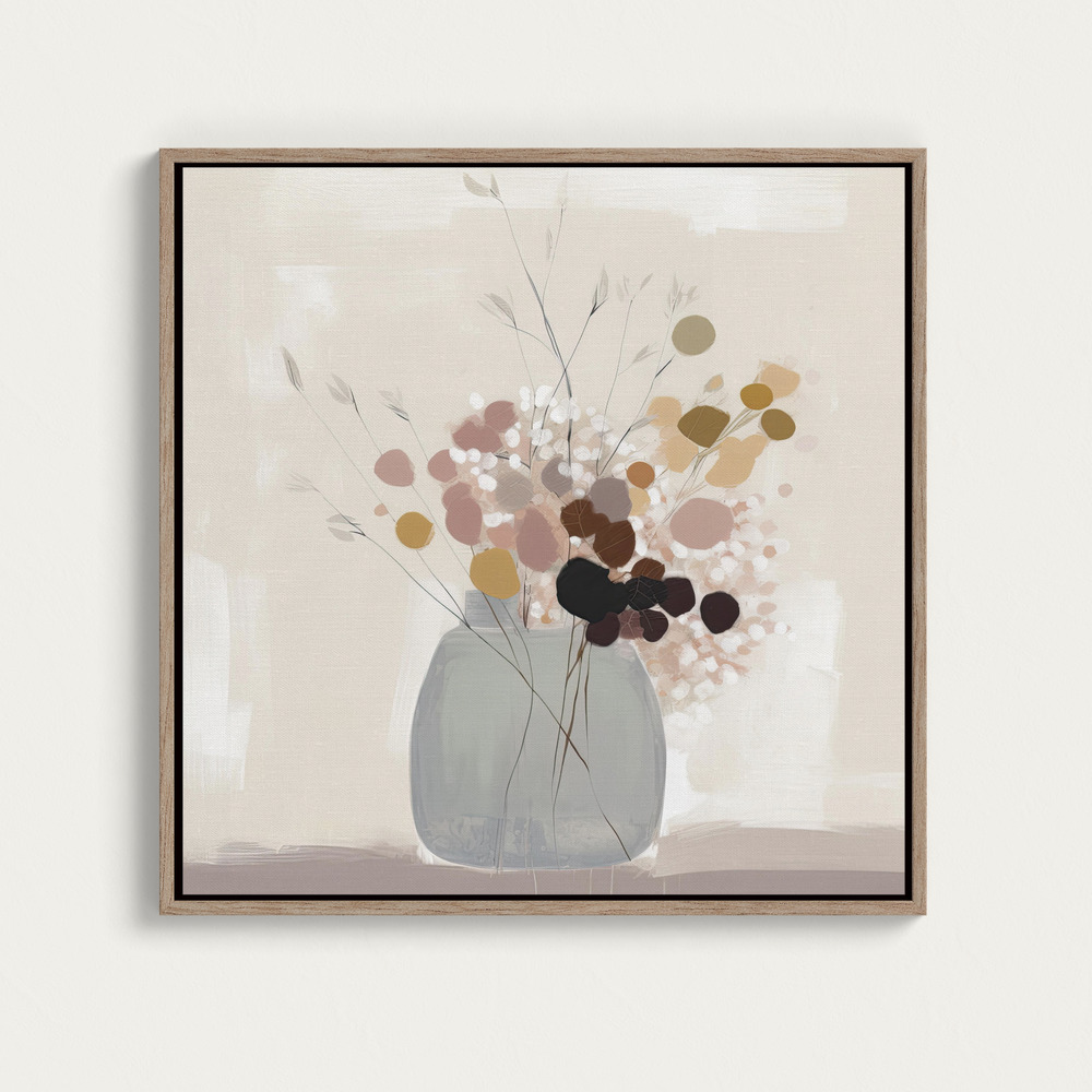 Canvas print - Muted Blooms square canvas motif image