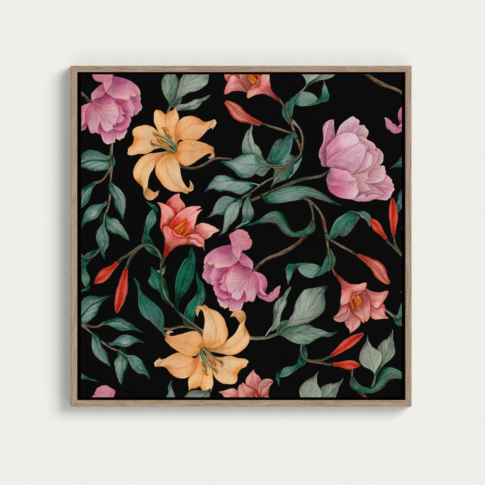 Canvas print - Lilies and Peonies Elegance over dining table