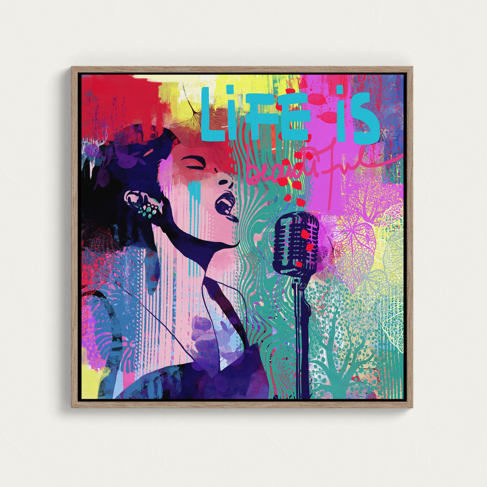 Canvas print - Life Is Beautiful over dining table