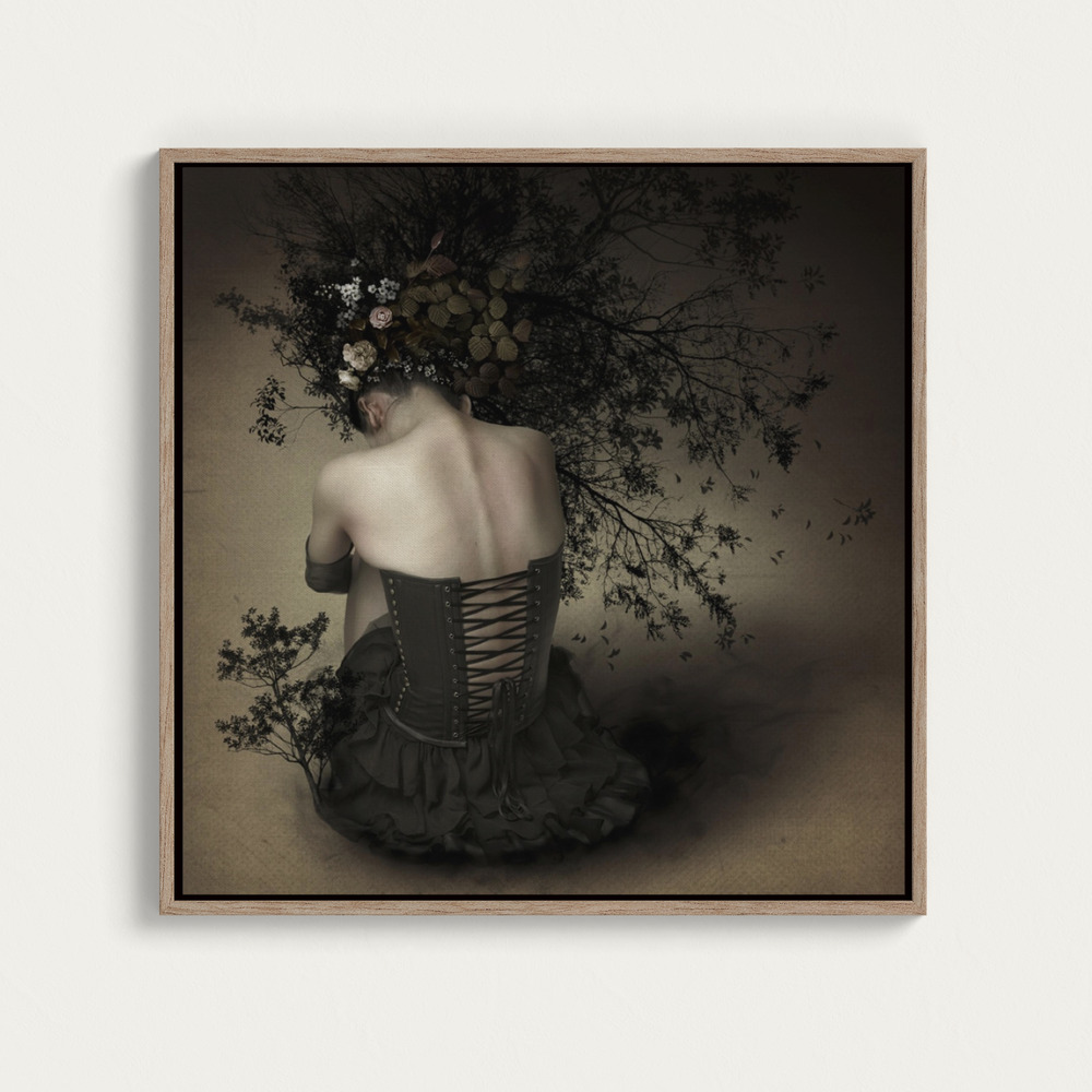 Canvas print - Night scented girl over dining table