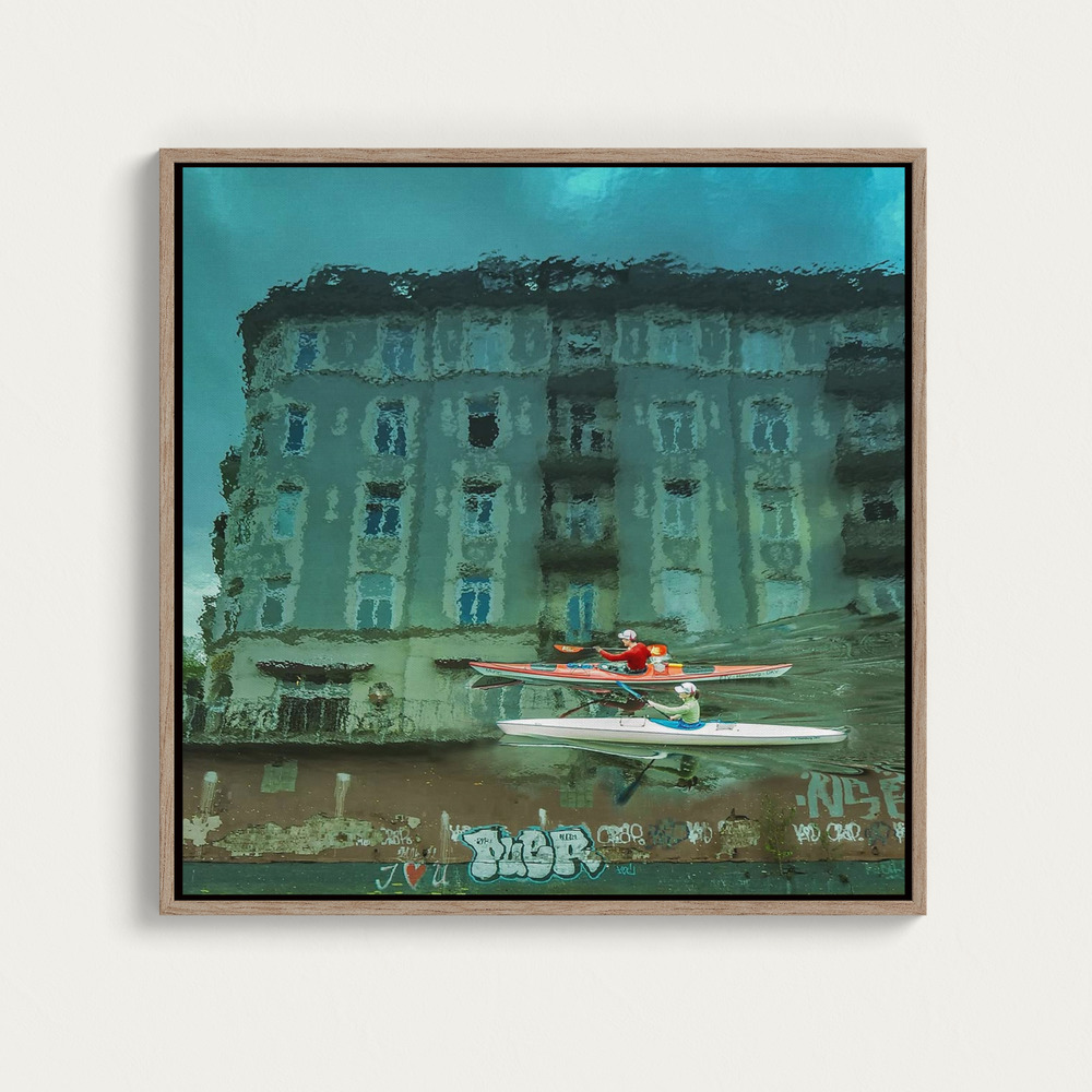 Canvas print - My hamburg over dining table