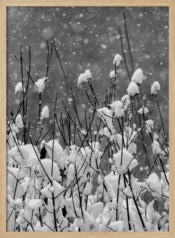 Poster - Happy New Year natural wood poster frame